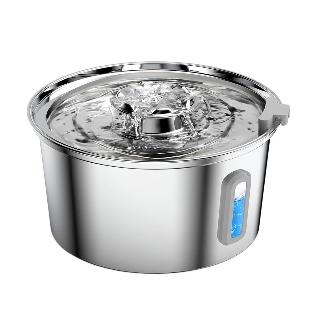Stainless Steel Smart Pet Water Dispenser with Automatic Circulation and Filtration, Large Capacity Feeder for Cats and Dogs